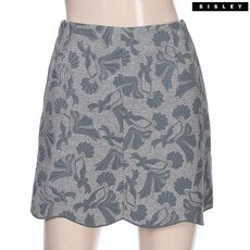 시슬리 패턴 디자인 미니스커트 SASK05541 GR _P331415590 532987