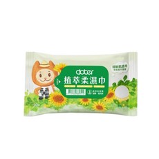 doter 植萃柔濕巾 寵物專用 20抽 向日葵籽油, 1個, 20個裝