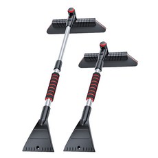 삼삼이삼 3.5세대 스크래치 없는 EVA 헤드 회전 차량용 자동차 눈 제거기 길이조절 성에제거기 JW11059 스크래퍼 눈제거, 1개