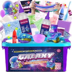Galaxy Slime 組合套件 適合6歲以上兒童 多種組合, 水晶史萊姆-星空版, 1套