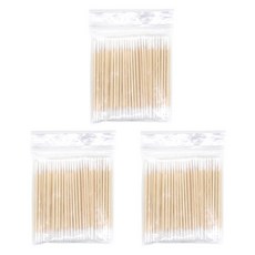 (예스하비)YH 양면 슬림한 초미세면봉 얇은 뾰족 듀얼타입 틈새청소, 3개, 100개입