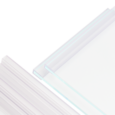 디아망 유리 어항 뚜껑 슬라이드 600X350 5T 2자중폭 수조 덮개 거치대 커버 받침 슬라이딩, 1개, 투명