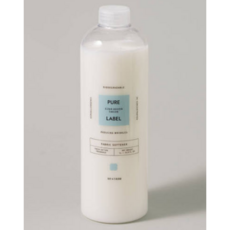 미세플라스틱 없는 퓨어라벨 초고농축 섬유유연제 프래쉬코튼 향 1L 본품 12개세트 정전기방지 2주지속향기 천연 에센셜오일, 12개