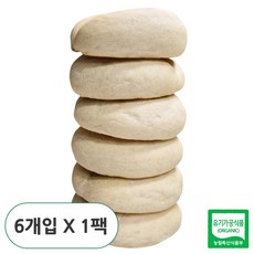 DADAL 당일생산 유기농 통밀 100% 플레인 베이글 유기농 인증 통밀가루로 만든 수제베이글, 110g, 6개