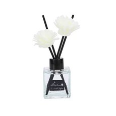 Blackrose 擴香瓶 居家香氛擺飾 附擴香棒與花朵, 1個, 室內擴香方瓶50ml【栀子花】, 50ml, 栀子花