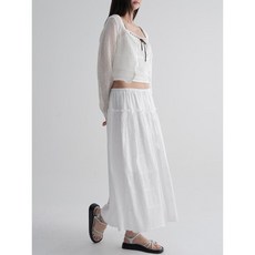[국내매장정품] 에잇세컨즈 8SECONDS 아일렛 롱 스커트 화이트 165727AY11 146696