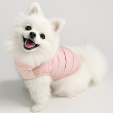 강아지 리얼 오리털 다운 경량 발열 패딩 후리스 기모 뽀글이 목폴라 겨울옷, 1개, 핑크