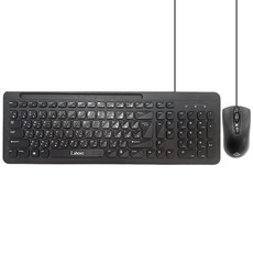 i.shocc 有線鍵盤滑鼠組，超薄防水靜音設計，人體工學滑鼠，辦公家用首選, 黑色, 06-KF87, 普通型