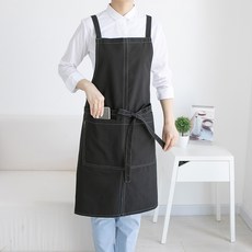 aisi 고급 방수 캔버스 앞치마, 검은색, 5개