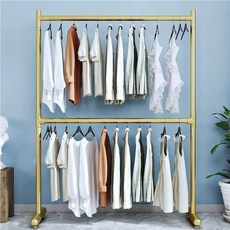 의류 전시 스텐드 욕실 옷가게 베란다 마켓 매장, V. 골드 더블 60x160