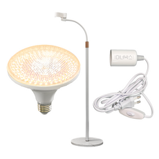 마녀박스 식물등 햇빛등 조명 식물LED 플랜테리어 식물생장 발육 24W WB-021, 햇빛등(WB-021) 원형 대리석 스탠드 세트