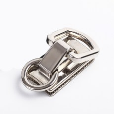 雙環包扣，適用於包包改造、斜挎包五金配件、D扣側邊夾扣, 亮銀【一個】, 亮銀