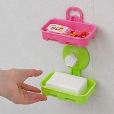 흡착식 비누홀더 벽부착 물빠짐 욕실 세면대 비누받침대 건조 보관, 2개, 200ml