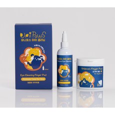 Unipaws 益生菌寵物眼部清潔液與潔膚棉片套組, 1套, 150ml