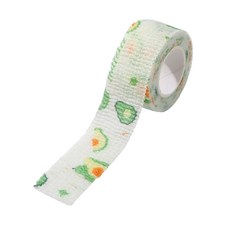 【防水透氣】寵物專用彈力自黏繃帶 防護固定 包紮護指 防舔帶, 1個, 2.5cm寬 綠色