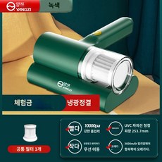 휴대용 침구 청소기 카펫 도구 룰러 진드기 매트리스 디자인 경량 핸디 실내, 그린 양쯔 진드기 제거기(총 1개 필터)