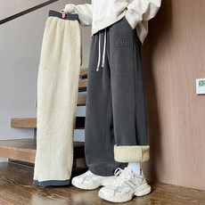 M-7XL 升級秋冬新款 羊羔絨內里 刷毛運動褲 居家褲男女發熱褲 直筒褲加絨加厚 韓版大尺碼保暖長褲厚磅棉褲