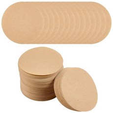 CREATCABIN 800피스 원형 커피 필터 페이퍼 일회용 천연 무표백 메이커 디스크 교체 용지 모카 포트 아이스 드립 가정용 일상 사용 및 사무실 브루잉 시나리오 5.3cm, 5.3cm CREATCABIN 140427 88414