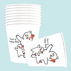 PAPERMAX 페이퍼맥스 고양이 종이컵 1000개 185ml, 1000개입, 1박스