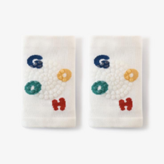 透氣網眼可愛卡通嬰兒護膝，高彈力防滑，保護寶寶膝蓋安全, 字母, 1個