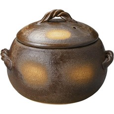 만고야키 밥토솥 3합 유약 원형 밥솥 밥솥 직경 18.5cm 전자레인지 대응 식세기 대응 내열 도자기 일본제 19122, 1개, 상세페이지 참조, 1cm