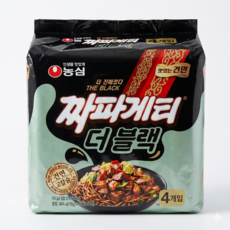 짜파게티 더블랙 멀티팩 4입, 4팩