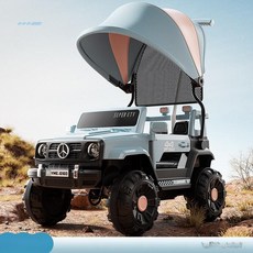 cha 전동 사륜차 충전식 손수레, 전기 구동, 1개, 탑 글레이셔블루 12V 450000G 캐노피