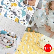 겹거즈블랭킷 턱관절보호 사무실사용 인체공학적 거즈블랭킷 문제해결도(1+1옵션 주문수량의 2배수량 배송), 1개, 공룡