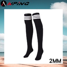 【ANPING】2MM防滑高筒潛水襪 專業潛水襪 防寒襪 高筒襪 潛水襪 長筒潛水襪, 2MM高筒潛水襪/黑,L(40/41)