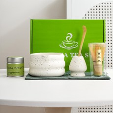 AOHAO 말차 도구 4/6/7PCS 세트 말차잔 차선 다선립 차시 필터 다건, 화이트6P, 5세트