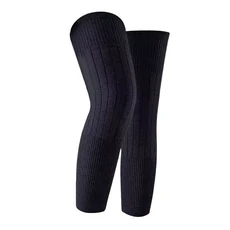 여성용 겨울용 토끼털 무릎 보호대 한 쌍 남성 노인용 추위 방지 관절염 달리기용, 04 M, 04 Grey-A