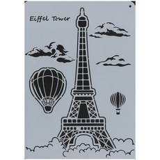 型染版(Stencil)-蝶古巴特diy-簍空模板-塗鴉模版-繪畫模版，精美圖案輕鬆製作，DIY創作理想選擇, 1個, A40-0576