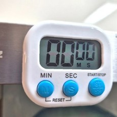 화이트 자석 부착 스탠드 알람 타이머 주방용 요리용 공부용 운동용 시간 측정, 1개