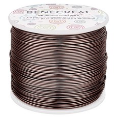 원형 알루미늄 공예 와이어 컬러 150000x1mm 손공예 제작 재료 주얼리 분재 공예품 DIY, 1롤, 카멜
