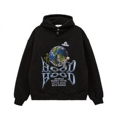 후드후드 데미지 스페이스 크래프트 후드 블랙 매장정품 190409