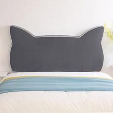 블랙 슈퍼 프레임 대형 간이 침대틀 침대 슈퍼싱글 침대프레임 귀여운 고양이, 7. 120X80X8CM 그레이 + 헤드