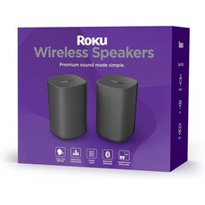 Roku 무선 스피커Roku 스마트 오디오 또는 TV용갱신, Black