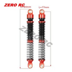 53mm 59mm 65mm 71mm 77mm 금속 스레드 충격 흡수 장치 오일 댐퍼 1/12 미니 크롤러 MN WPL Rc 자동차 1/18 TRX4M Bronco FMS, 77mm RD 2PC