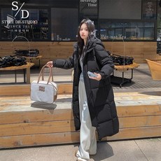 스타일닥터 남녀공용 롱패딩 겨울 패딩 커플 패딩 빅사이즈 경량패딩 보온 방한복 편안한 솜옷 루즈핏 아우터 캐주얼 코트
