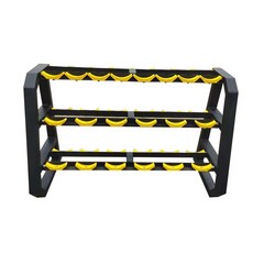 三層啞鈴架 商用啞鈴收納架 可放20支啞鈴 健身房專用, 1個, 收納20支