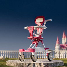 접이식 유모차 여행용 경량 휴대용 캐릭터 기내용, 1개, 스트로베리베어 A