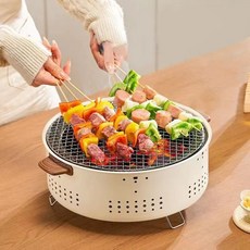 Fowod 다기능 야외 캠핑 그릴 가정용 바베큐 그릴 일체형 숯불 그릴, 4개