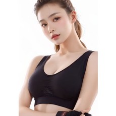 페이퍼플레인 노와이어 심리스 스포츠 브라 빅사이즈 포함 브래지어