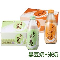 員山鄉農會 養生黑豆奶 搭配豆奶/米奶/杏仁奶 二箱裝, 黑豆奶+米奶, 1個