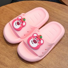 兒童拖鞋夏男女中大童寶寶居家外穿洗澡防滑防臭軟底小孩涼拖, 1個, 粉紅色