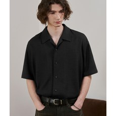 매장정품 드로우핏 DRAW FIT드웰 오픈카라 와플 셔츠 [BLACK] DFSH4201BK 104117