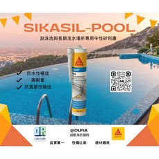 Sika Sikasil-pool 游泳池與長期泡水場所專用耐水填縫劑, 1個, 白色