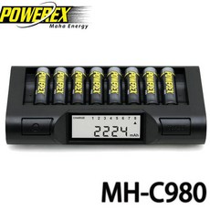 MAHA-POWEREX MH-C980 8迴路 八充 3號電池充電器 (三年保固) - eYe攝影 現貨供應, 1個