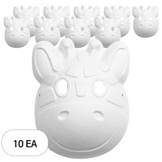 민화샵 종이 가면 만들기, 10개, 기린(UDOPP0016)