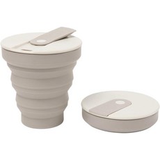 HuNu 뚜껑이 있는 접이식 커피 컵 - 재사용 및 전자레인지 사용 가능한 실리콘 접이식 컵 접이식 컵 휴대용 커피 여행용 머그잔/캠핑 컵 (473.2ml(16온스) 웜, HuNu 뚜껑이 있는 접이식 커피 컵 - 재사용 및 전